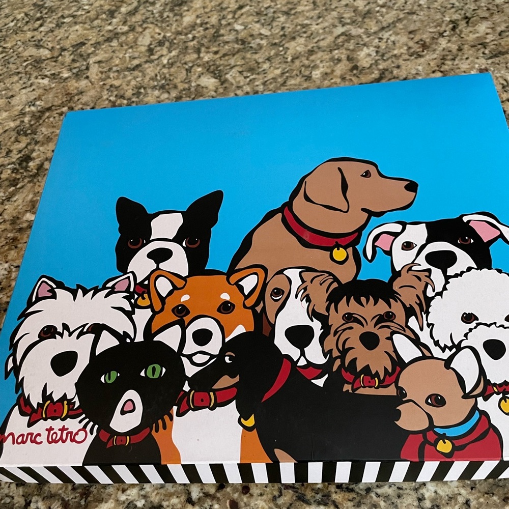 Marc Tetro Dogs Travel Set Coin Purse Passport Case Luggage Tag Cardholder set - Picture 6 of 7